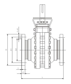 對分式球閥結構圖
